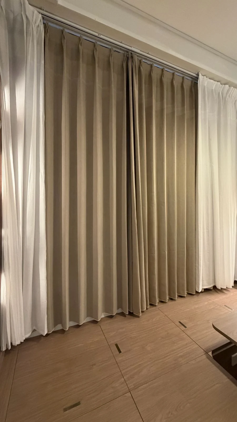 A little more privacy: Day & night curtains · Layered fabric